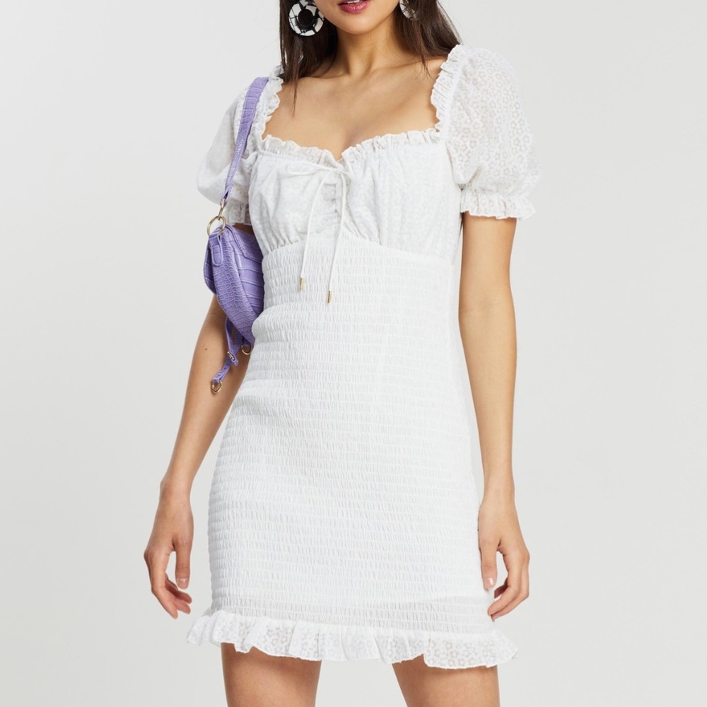 Finders Keepers white floral mini dress